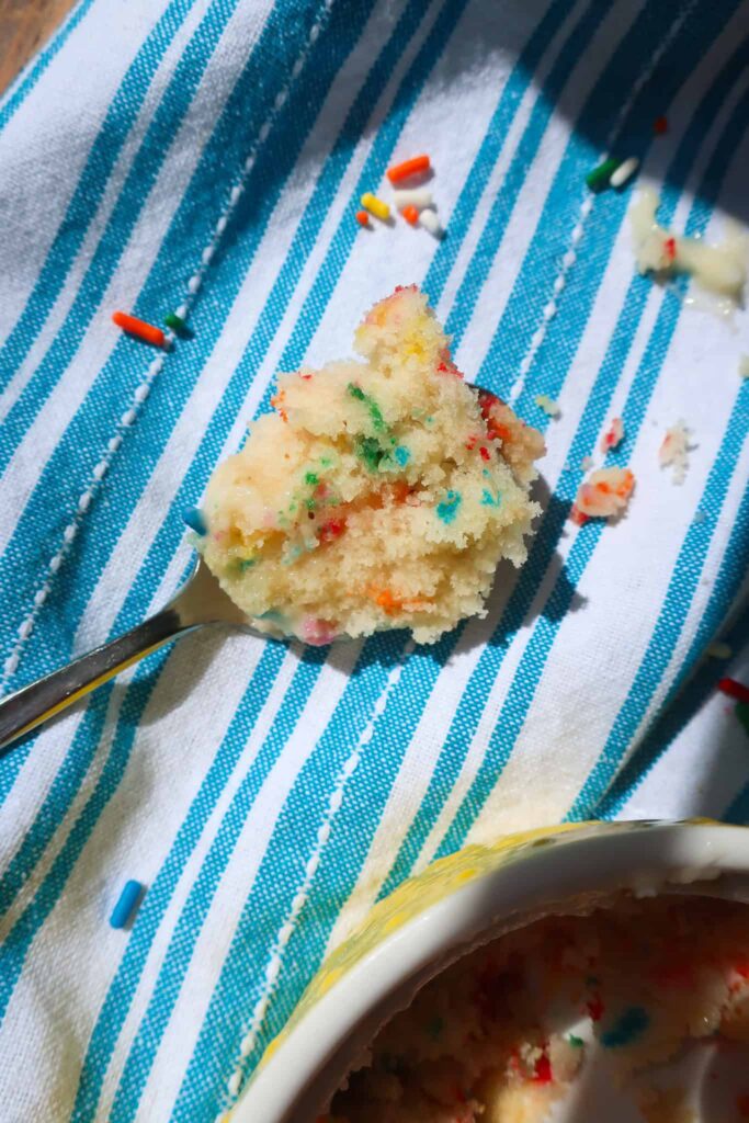 spoonful of funfetti cake