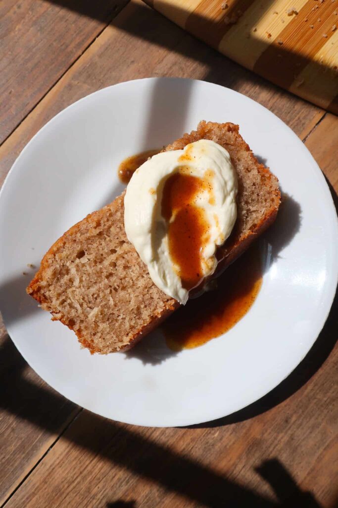 easy coconut spice loaf cake