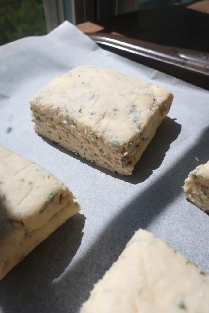 rosemary biscuits ready to bake