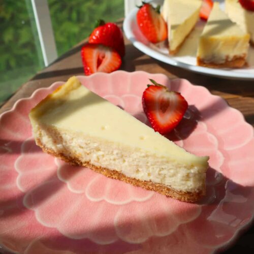 slice of vanilla cheesecake