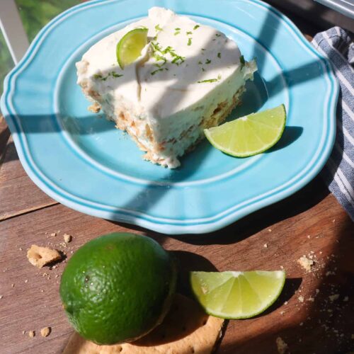 key lime graham cracker layered dessert