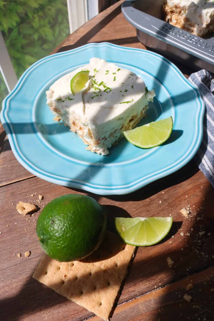 key lime graham cracker layered dessert