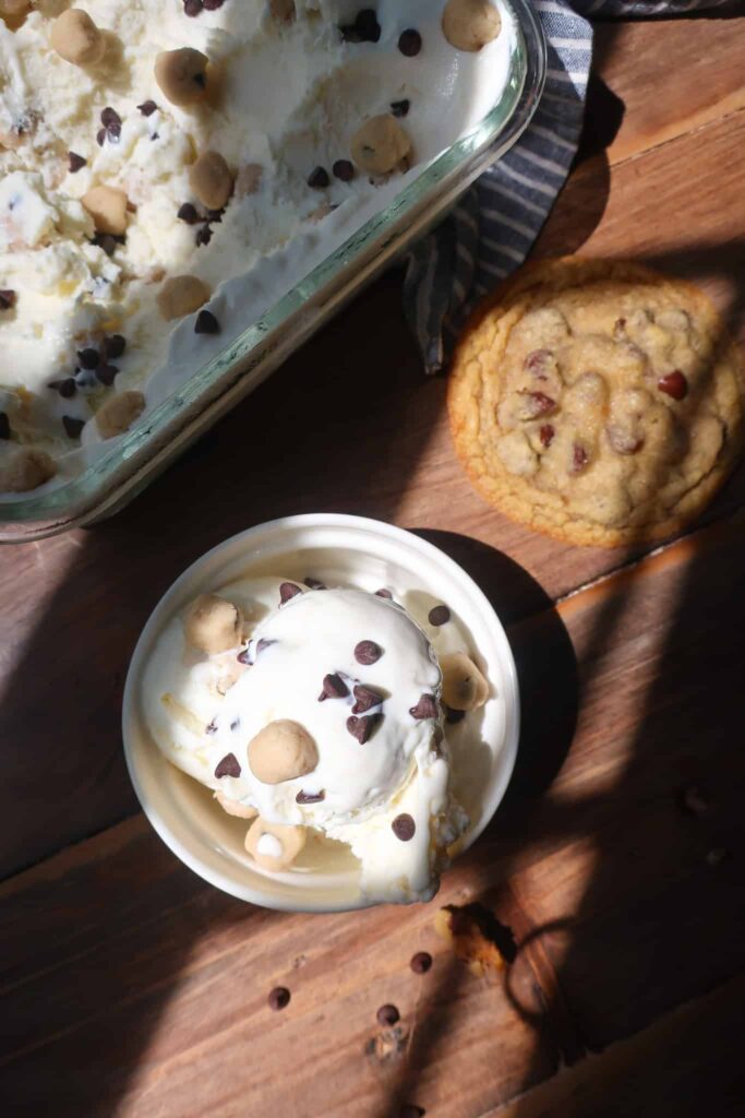 chocolate chip cookie dough frozen dessert