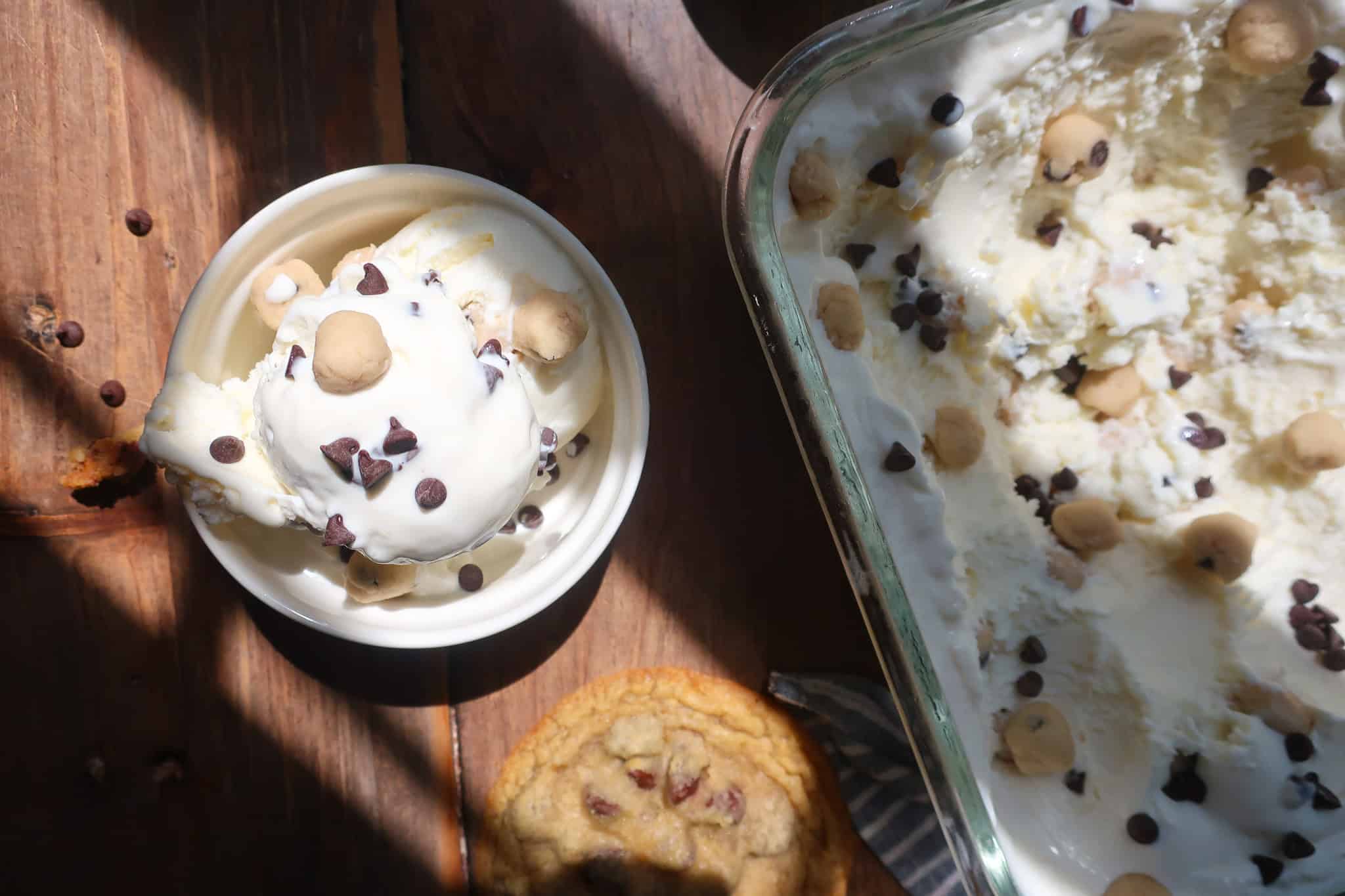 easy homemade chocolate chip cookie dough frozen yogurt recipe