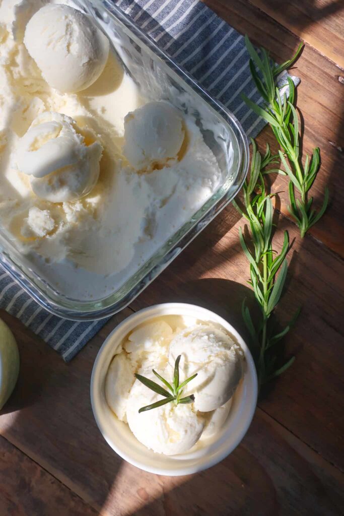 easy frozen yogurt recipe with fresh herbs
