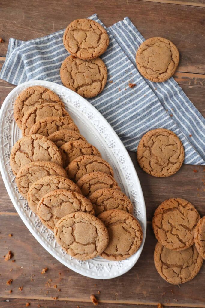 big soft ginger cookies baked and ready to eat