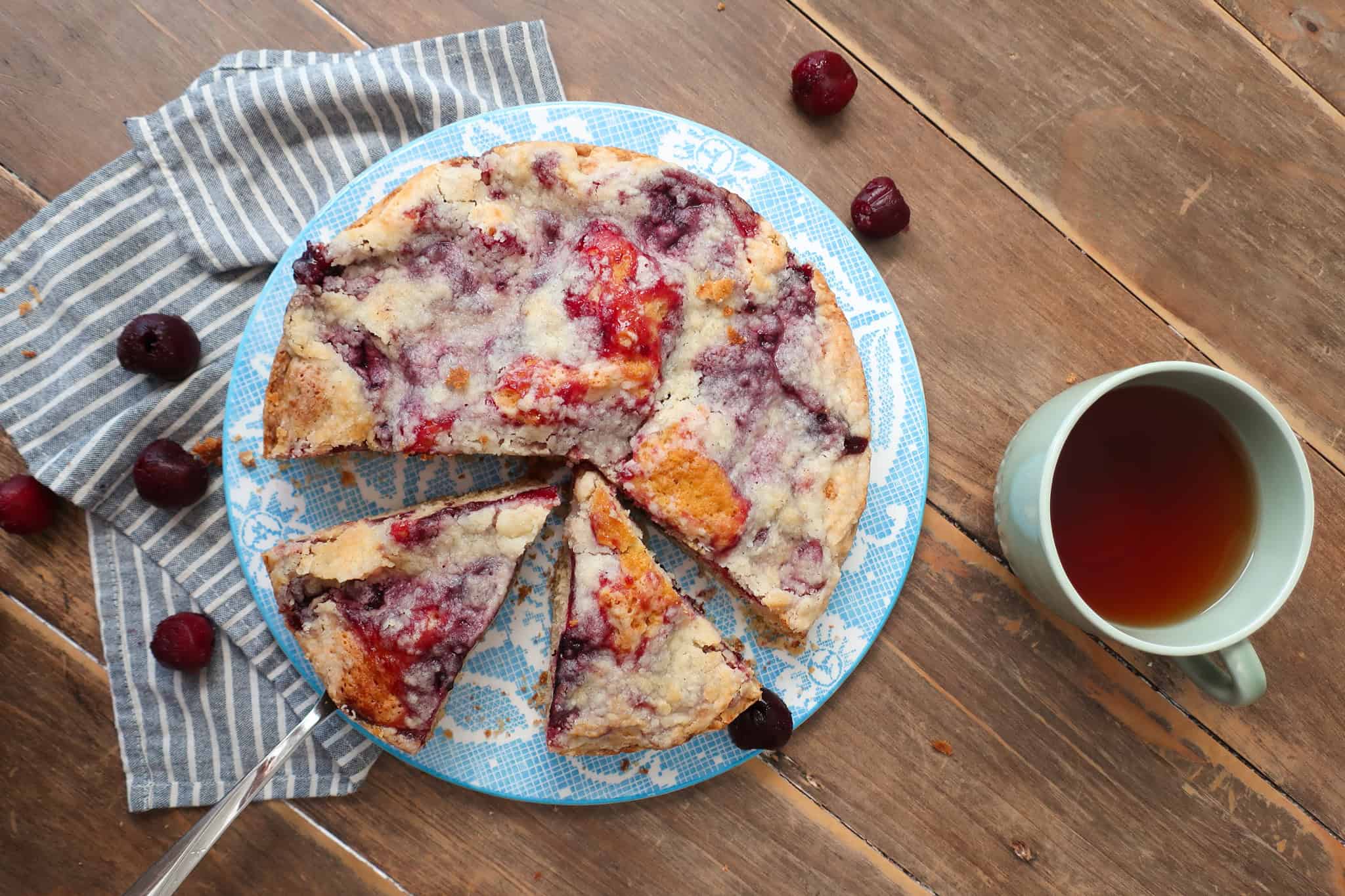 recipe for the best soft cherry coffee cake
