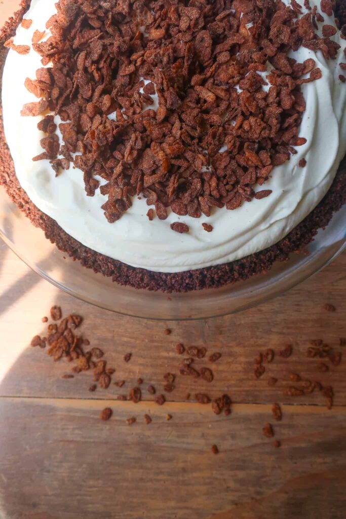 chocolate cream pie with cereal milk