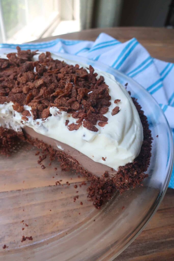Inside of cereal milk pie