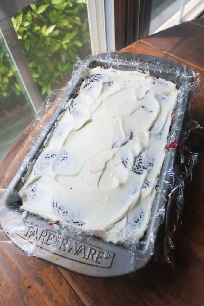 icebox cake made with Oreos