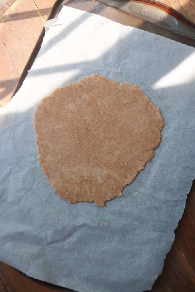 cinnamon pie dough rolled out