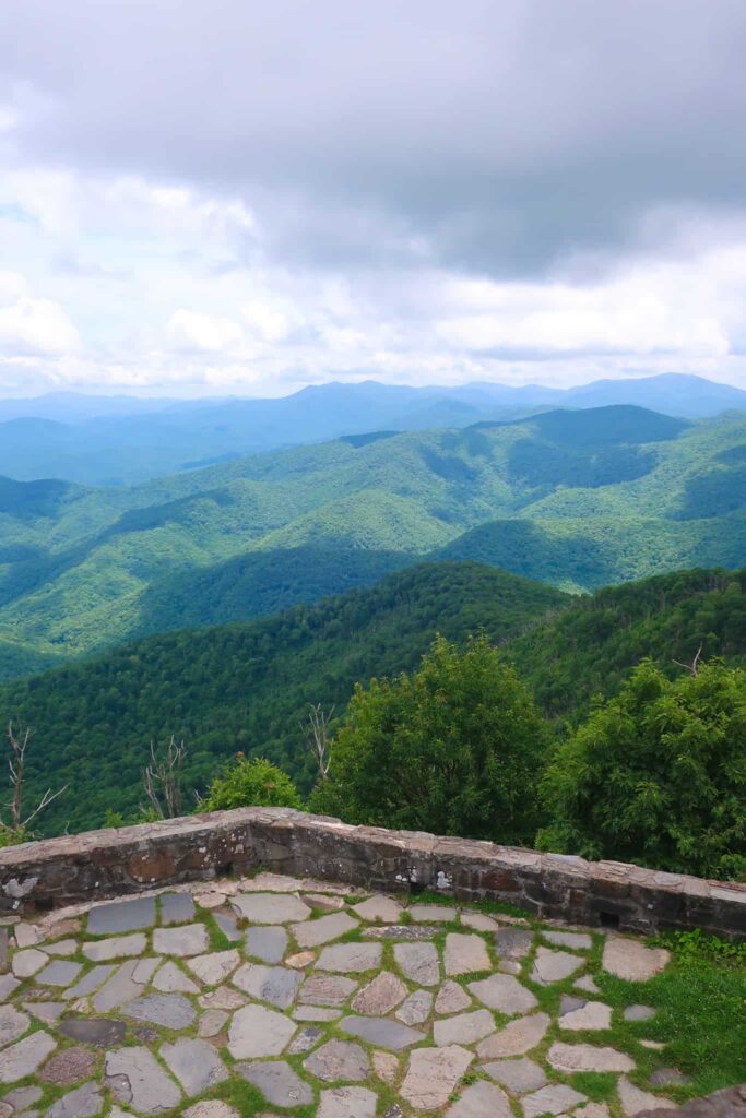 Wayah Bald overlook in Nantahala National Forest