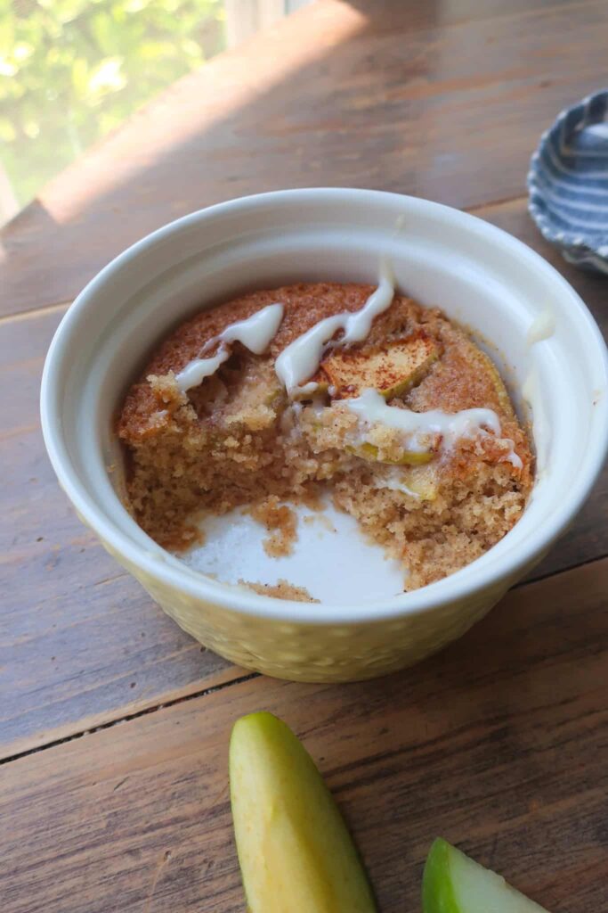 fluffy inside of apple spice cake