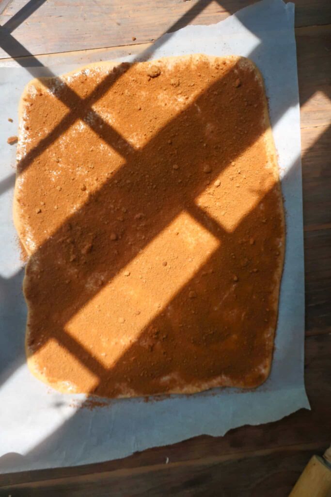 rolled cinnamon bread dough