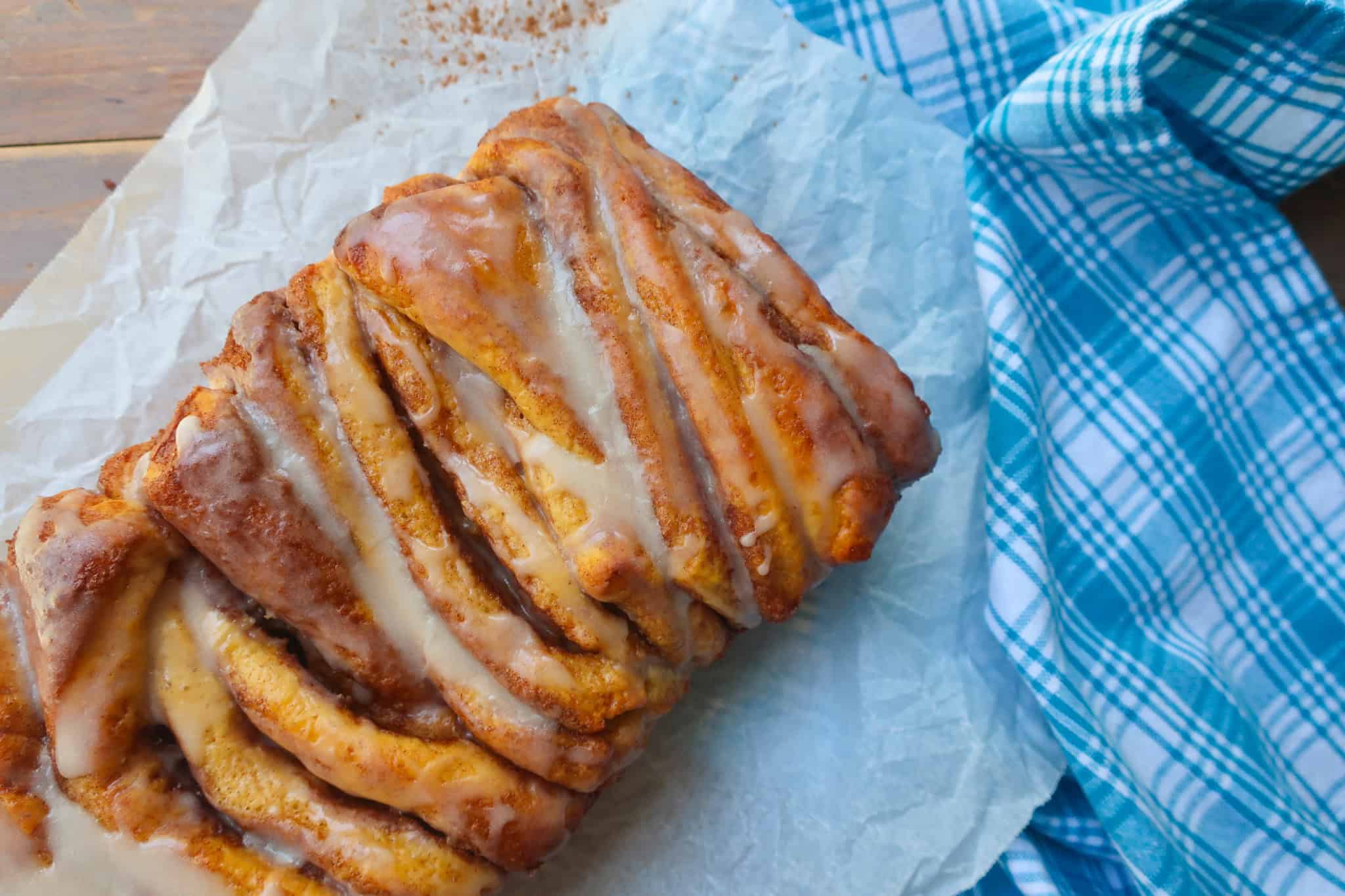 cinnamon pull-apart bread with sweet potato