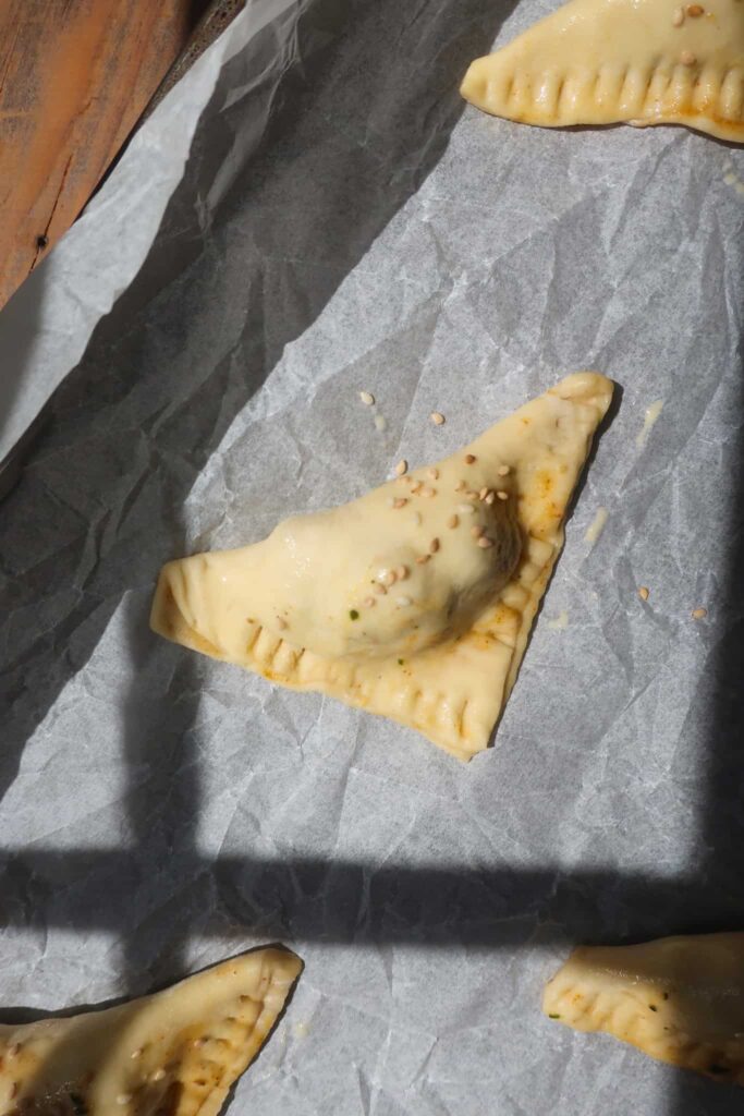 savory hand pies using puff pastry and taco meat